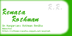 renata rothman business card